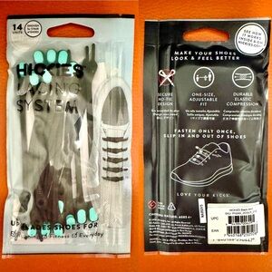 HICKIES No-Tie Lacing System – Black/Mint (14 Units) – Brand New & Sealed
